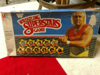 Rare Vintage 1985 Wwf Wrestling Stars Mb Board Game 100 Complete Hulk Hogan Ljn