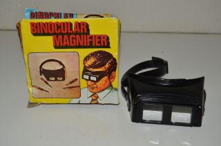 Vintage 1960s Binocular Magnifier Magnifying Glasses Googles W Box Rare