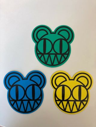 Radiohead Bear Logo Sticker Set - Rare