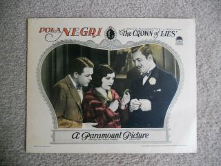 The Crown Of Lies 1926 Paramount Silent Pola Negri Noah Berry Rare