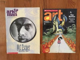 Rare Issues: Vintage Scholastic Art Magazines On Tim Burton And Escher