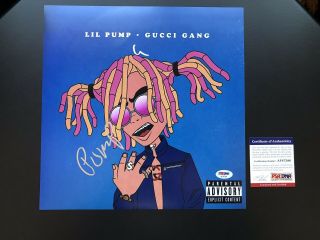 Lil Pump Signed Autographed Album 12x12 Cover W/ Psa/dna Pump Rare