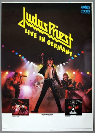 Judas Priest - Mega Rare 1980 German British Steel Concert Poster