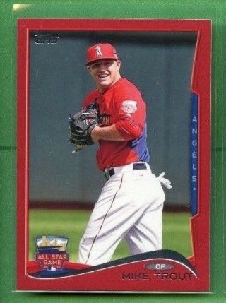 Mike Trout 2014 Topps Update Target Red Border All Star Us - 54 Angels Rare