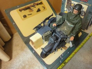 Rare 21st Century Toys WWII German Motorcycle w/ Sidecar and figure.  1/6 scale. 6