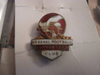 Rare Old Arsenal Football Supporters Club Enamel Brooch Pin Badge By Emblems