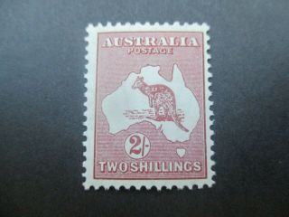 Kangaroo Stamps: 2/ - Maroon C Of A Watermark - Rare (d23)
