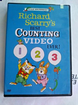Richard Scarrys Best Counting Video Ever (dvd,  2001) Rare