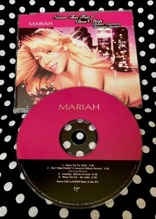 Mariah Carey - Never Too Far / Don’t Stop Rare Cd Single