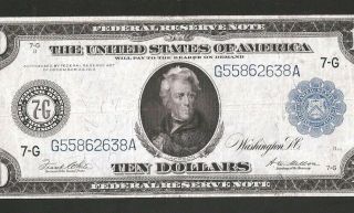 Rare Type - A Chicago 1914 $10 Federal Reserve Note