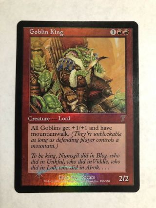 Goblin King Mtg 7th Edition Foil Magic The Gathering Heavy Play Playes Hp Rare