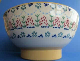 Nicholas Mosse Pottery Cutting Garden Large Bowl Irish Studio Spongeware Rare 9 