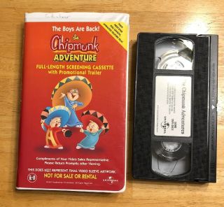 The Chipmunk Adventure (vhs,  1987) Promotional Screening Release Clamshell Rare