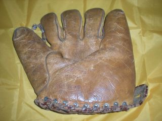 Vintage Rare Hutch Hutchbuilt Dimaggio Model Baseball Glove Mitt Cowhide