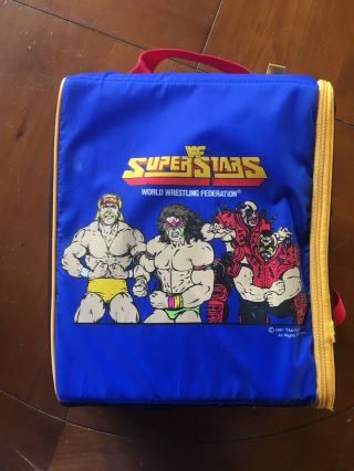 Wwf Superstars Vintage Backpack Bag Case Hulk Hogan Ultimate Warrior 1991 Rare