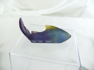 RARE DAUM FRANCE SMALL JAPANESE FISH PATE DE VERRE GLASS CRYSTAL FIGURE 6