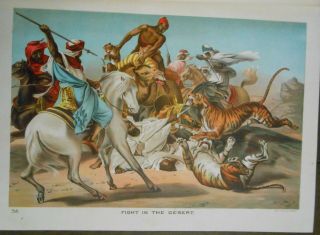 Rare 1889 Heroes Of The Dark Continent Book Savage Lands By Buel Color Plates