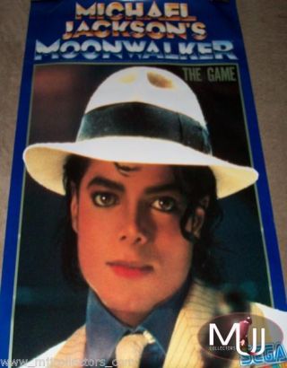 Michael Jackson Moonwalker The Game Usa Promo Poster Rare 1989 Mint/ No Bad Cd