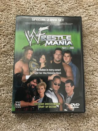 Wwf - Wrestlemania 16 (dvd,  2000) Extremely Rare,  Wrestlemania 2000 Authentic