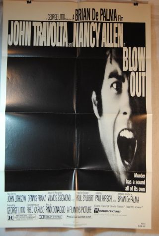 Rare Movie Poster Blowout 1981 27x40 Folded John Travolta