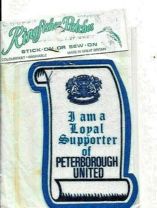 Vintage Rare Sew On Badge / Patch Peterborough United In