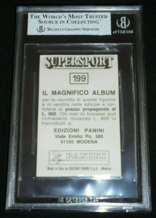 1987 - 88 Panini Supersport Andre Agassi Rookie Sticker BGS 5.  5 Rare Italian Back 2