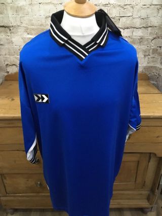 Vintage 1990s Hummel Football Shirt Top Rare Blue Xl / Xxl Bnwt Maglia