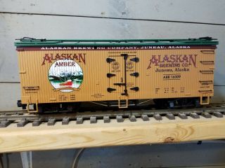 G Scale Usa Trains Alaskan Brewing Amber Reefer (rare)