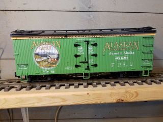 G Scale Usa Trains Alaskan Brewing Stout Reefer Car (rare)