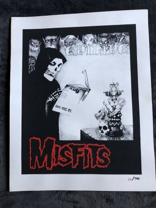 Mistfits Silkscrened Poster.  Danzig.  Rare.  Numbered Out Of 700.  Samhain