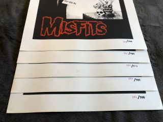 Mistfits Silkscrened Poster.  Danzig.  Rare.  Numbered Out Of 700.  Samhain 2