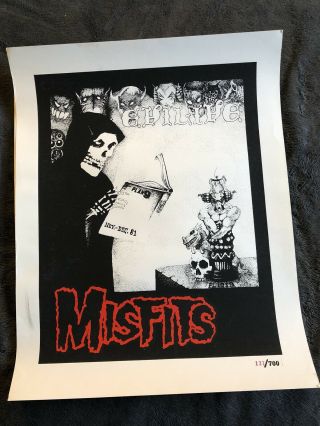 Mistfits Silkscrened Poster.  Danzig.  Rare.  Numbered Out Of 700.  Samhain 4