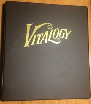 Pearl Jam Vitalogy Official Promo Only 3 - Ring Binder - Rare