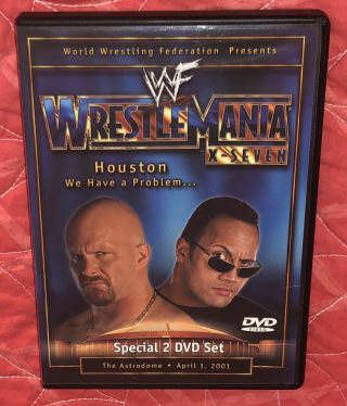 Rare Wwf 2001 Wrestlemania X - Seven 2 - Dvd Set Houston We Have A Problem Wwe Rock
