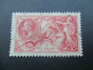 Uk Stamps: 5/ - Seahorse Waterlow - Rare (g377)
