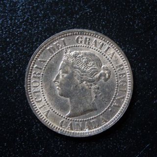 Canada Victoria 1887 Uncirculated Cent 100 Lustre Rare Km 7