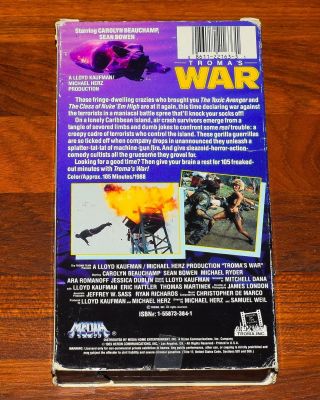 Troma ' s War VHS 80 ' s cult RARE 3