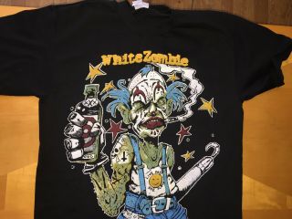 White Zombie Concert T - Shirt 1995 Freaks Human Oddities Vintage Rock L Rare