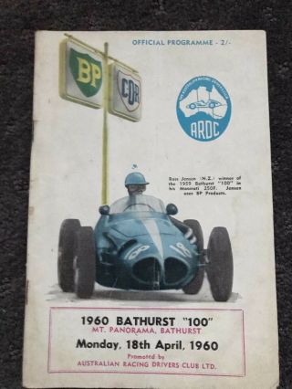 Vintage 1960 Bathurst 100 Race Program Mt Panorama Competitors Races Etc Rare