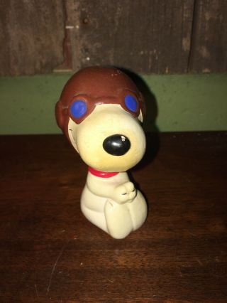 Vintage Rare Snoopy Bobble Head Paper Mache Flying Ace