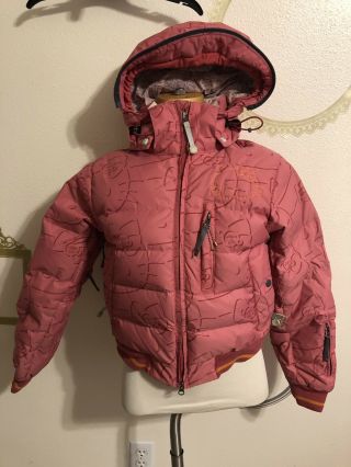Rare Limited Edition 686 Hello Kitty Puffer Jacket Size Xs