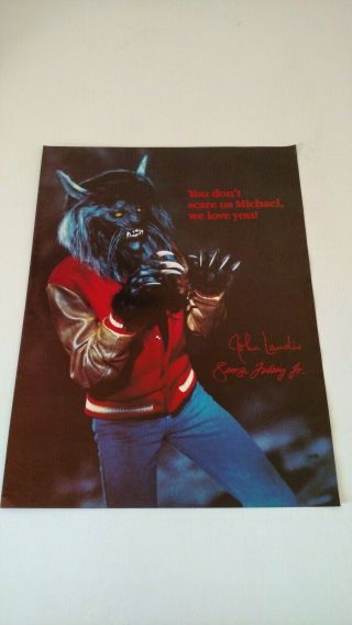 Michael Jackson " In Making Thriller " Rare Print Promo Poster Ad
