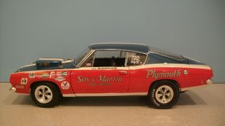 Rare 1:18 Supercar Collectibles Sox & Martin 1968 Plymouth Barracuda Diecast