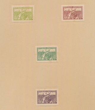 Rare Argentina Stamps 1930 Revolution Official Colour Trial Proofs,  25c 384 Vf