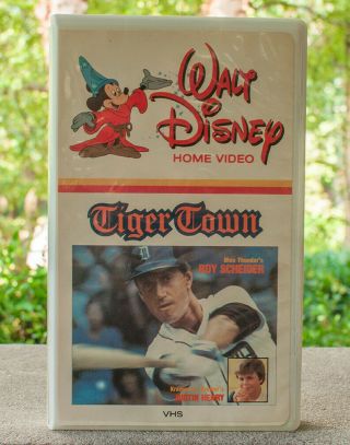Vintage Walt Disney Tiger Town Roy Scheider 1st Rare Clamshell Vhs Movie Cutbox