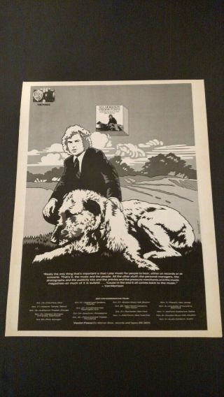 Van Morrison " Veedon Fleece " (1974) Rare Print Promo Poster Ad