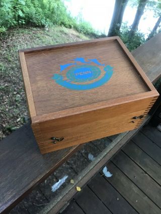 Rare Penn International Wood Presentation Box - - No Reel - Box Only