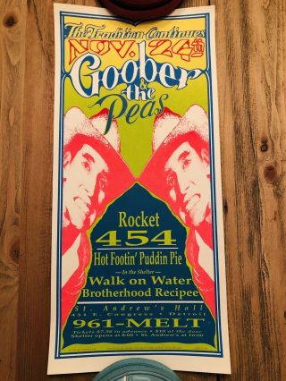 Goober & The Peas Rare Poster The White Stripes Detroit Jack White Third Man