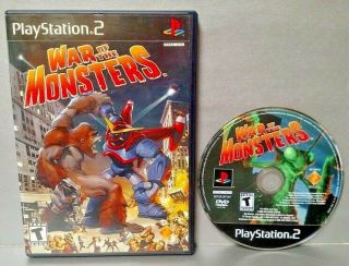 War Of The Monsters - Playstation 2 Ps2 Game Rare 1 - 2 Players Can Play