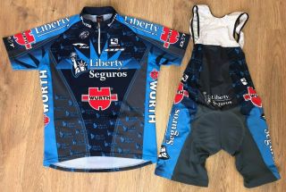 Liberty Seguros Wurth Giordana Uci Rare Cycling Kit Set Jersey Bib Shorts Size L